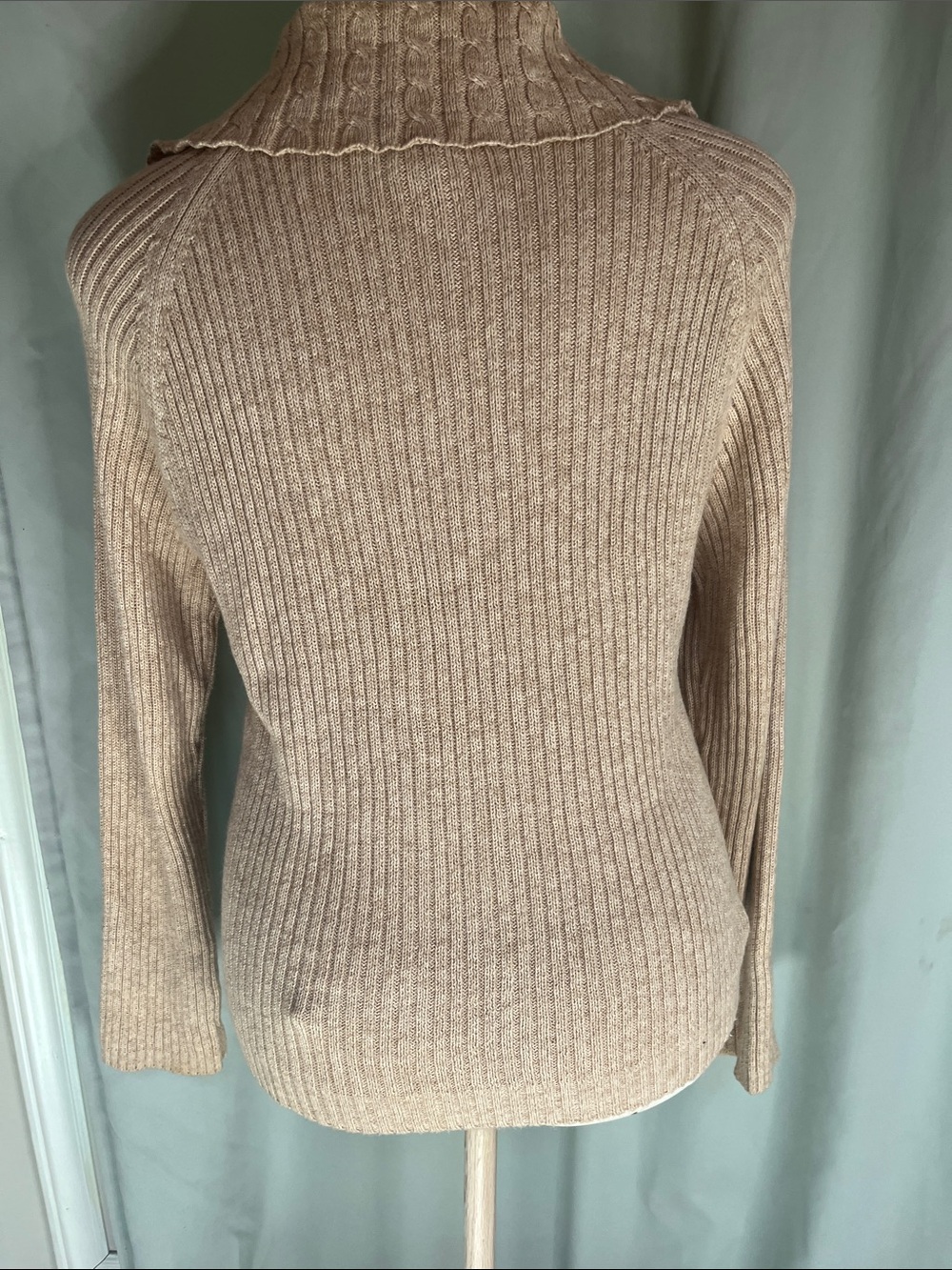 Tiara International Beige Fair Isle Zip Cardigan Sweater XL - Picture 3 of 7